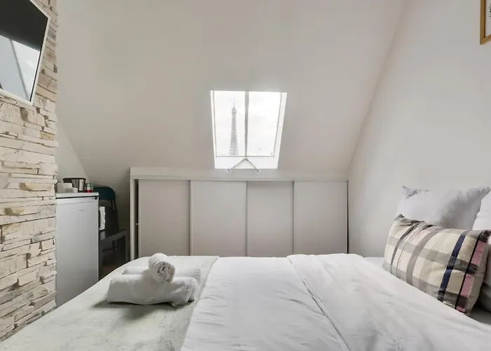 Superbe appartement rénové sur les toits de Paris avec vue sur la Tour Eiffel