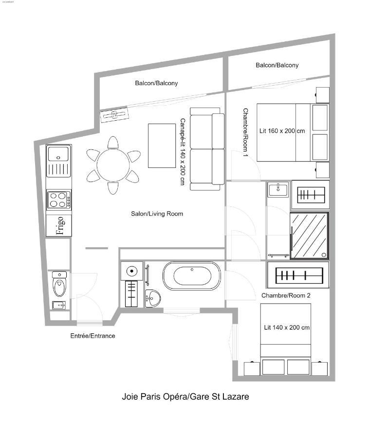 Apartment Joie Opera - Gare St Lazare Paris