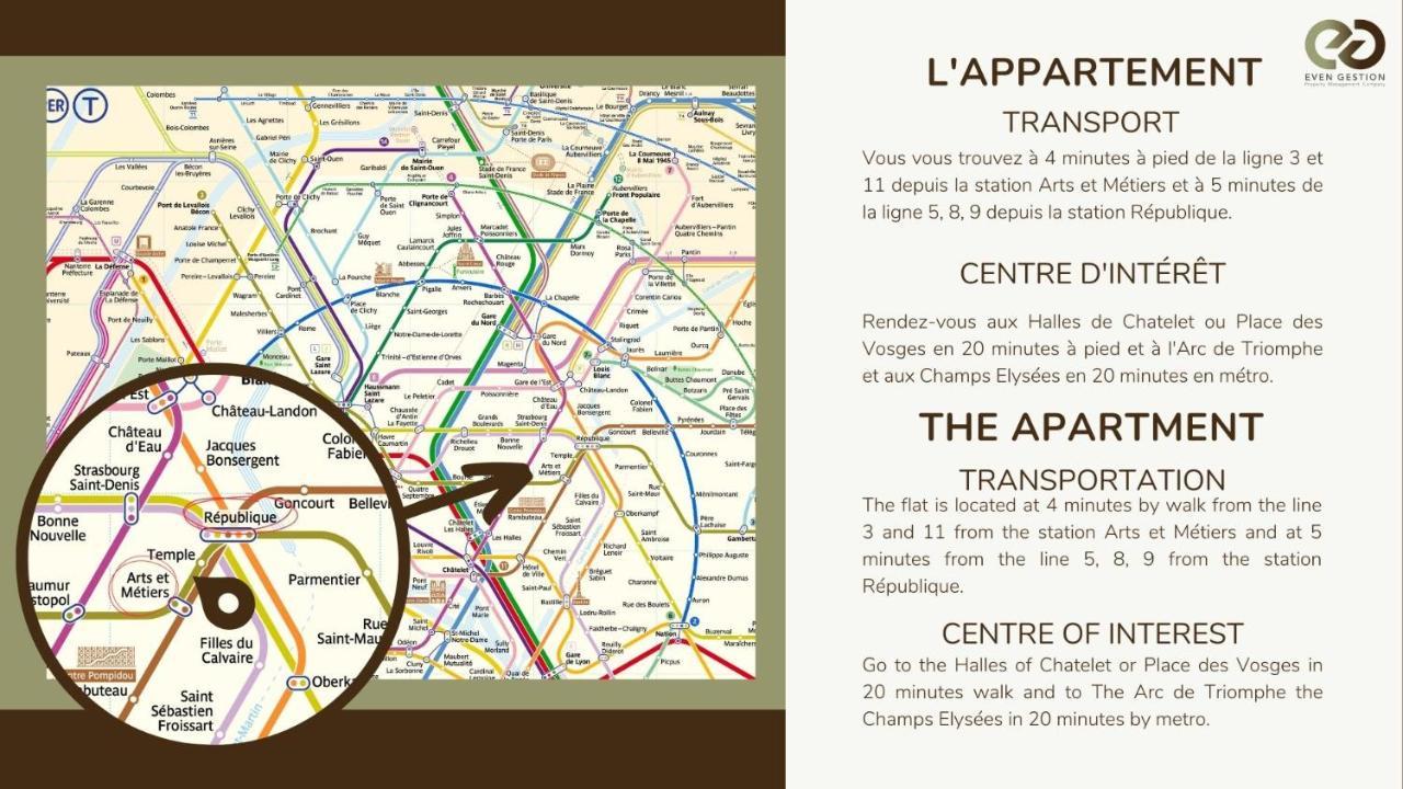 Appartamento 41.typical Parisian Flat#4pers#le Marais#beaubourg *