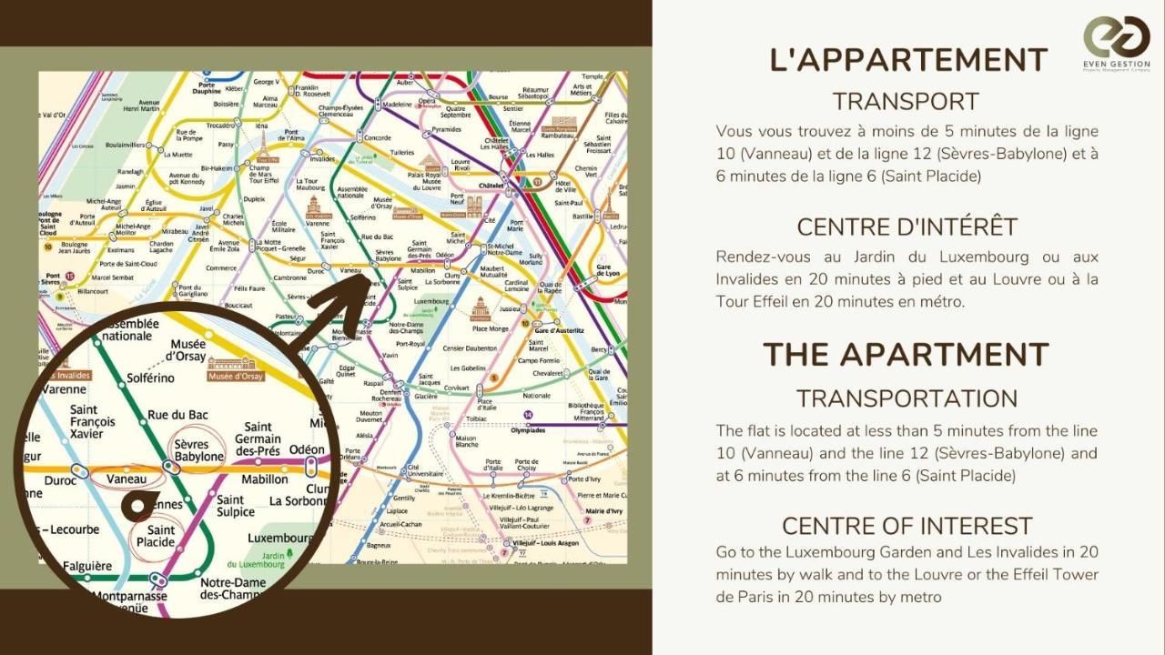 Appartamento 0.appart 4pers#jardin Luxembourg#necker *