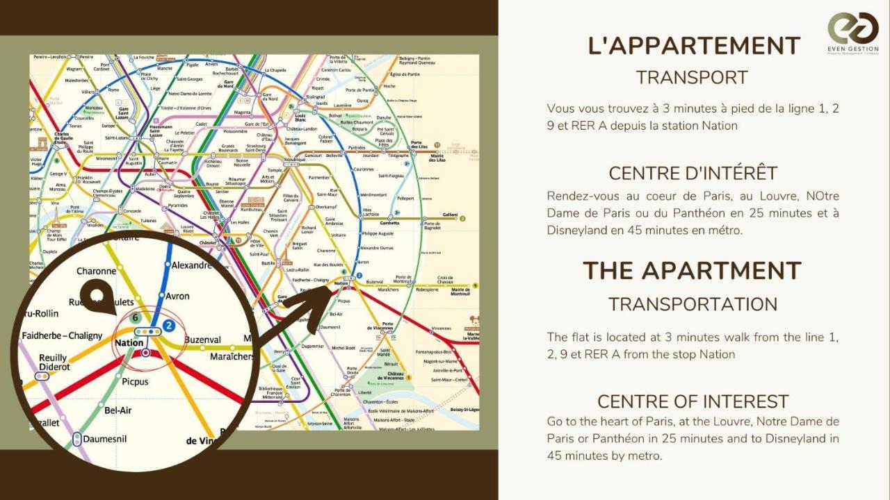 2pers#nation#grande Terrace#ac Appartamento Parigi