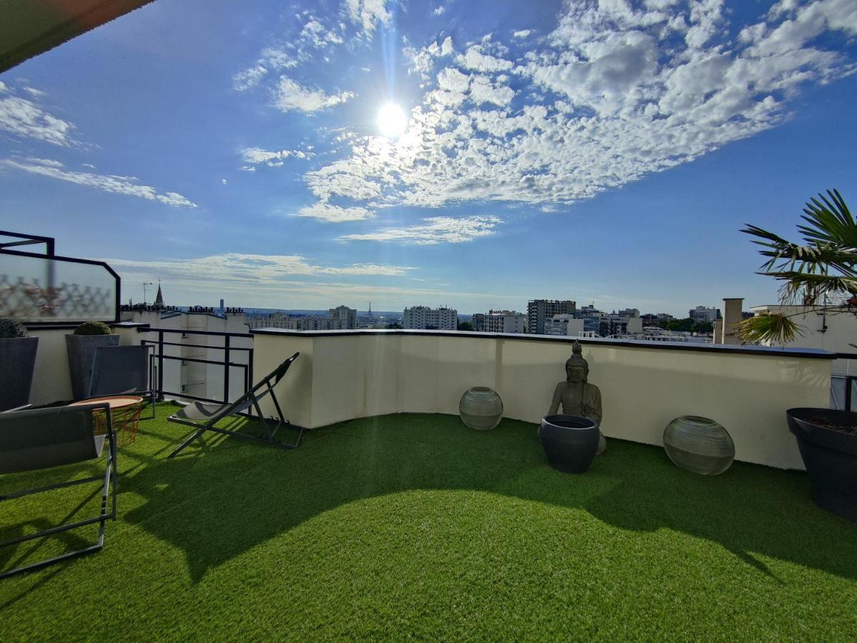Apartment D'exception 20eme, Terrasse De 45m2, Vue Sur La Tour Eiffel Paris