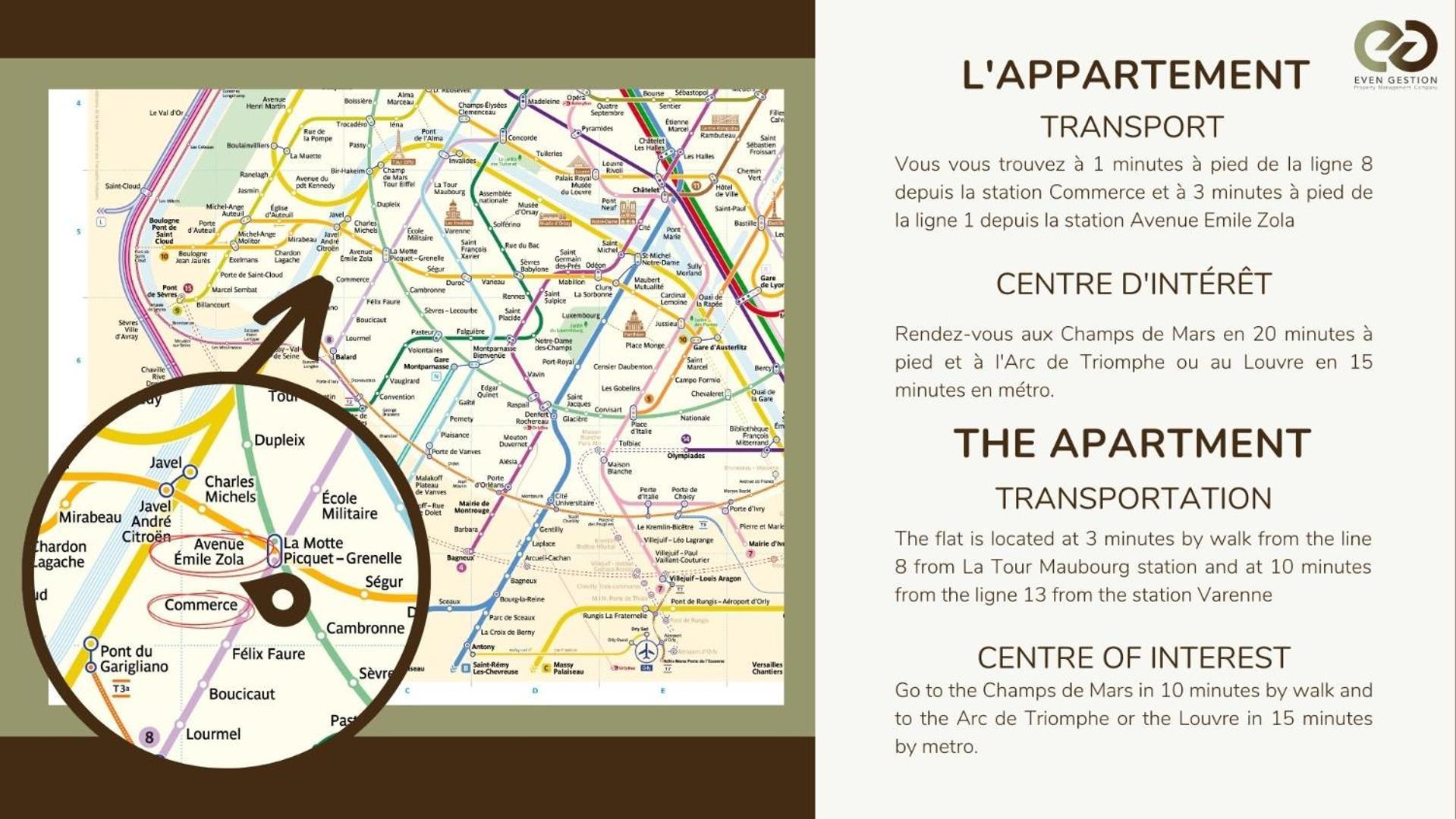 Appartamento 4g#appart 8pers # 3 # Commerce # 15#ac *
