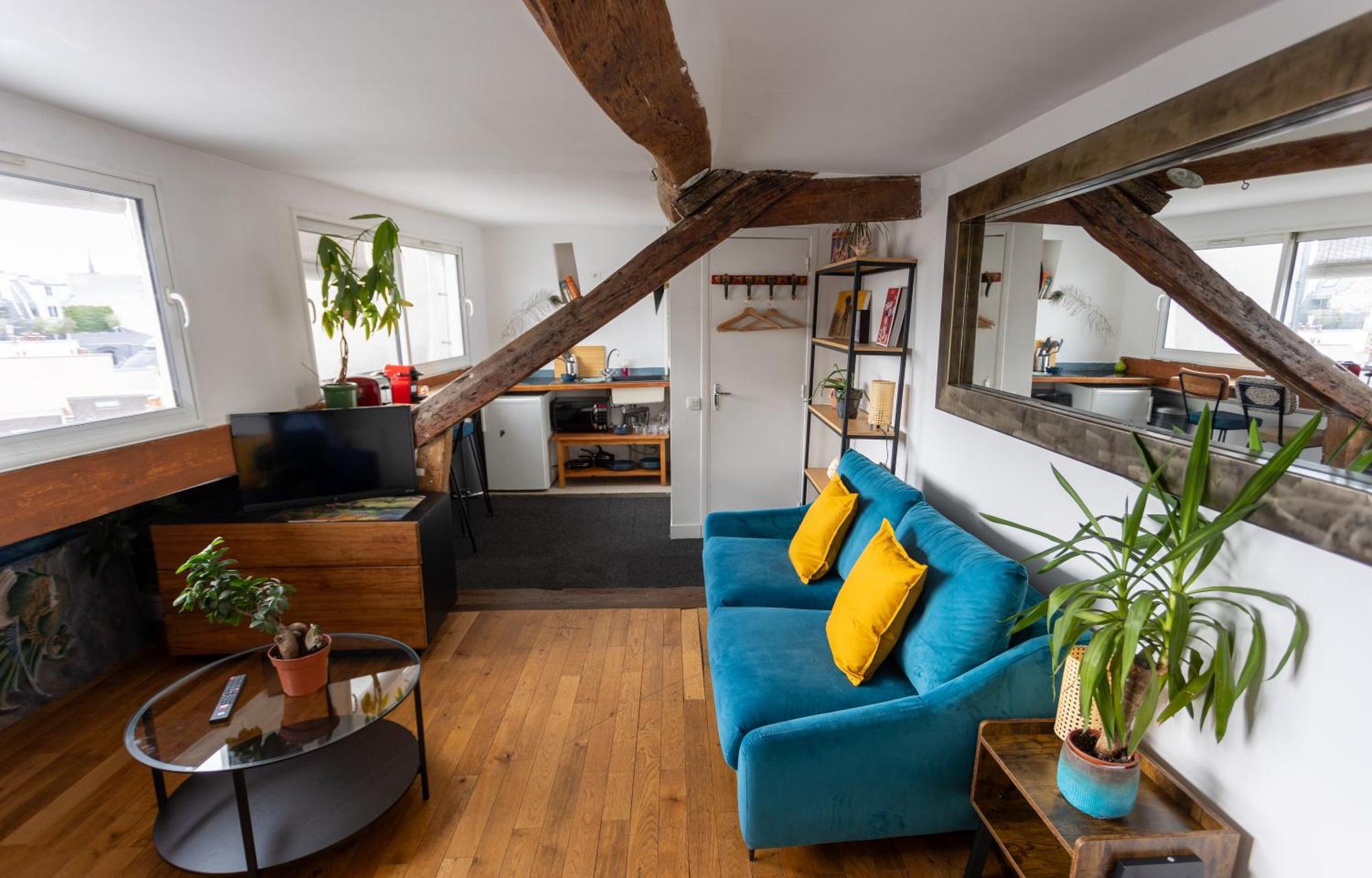 Moderne Artistique Sur Les Toits De Vue Sur Notre-dame Et La Seine Apartment