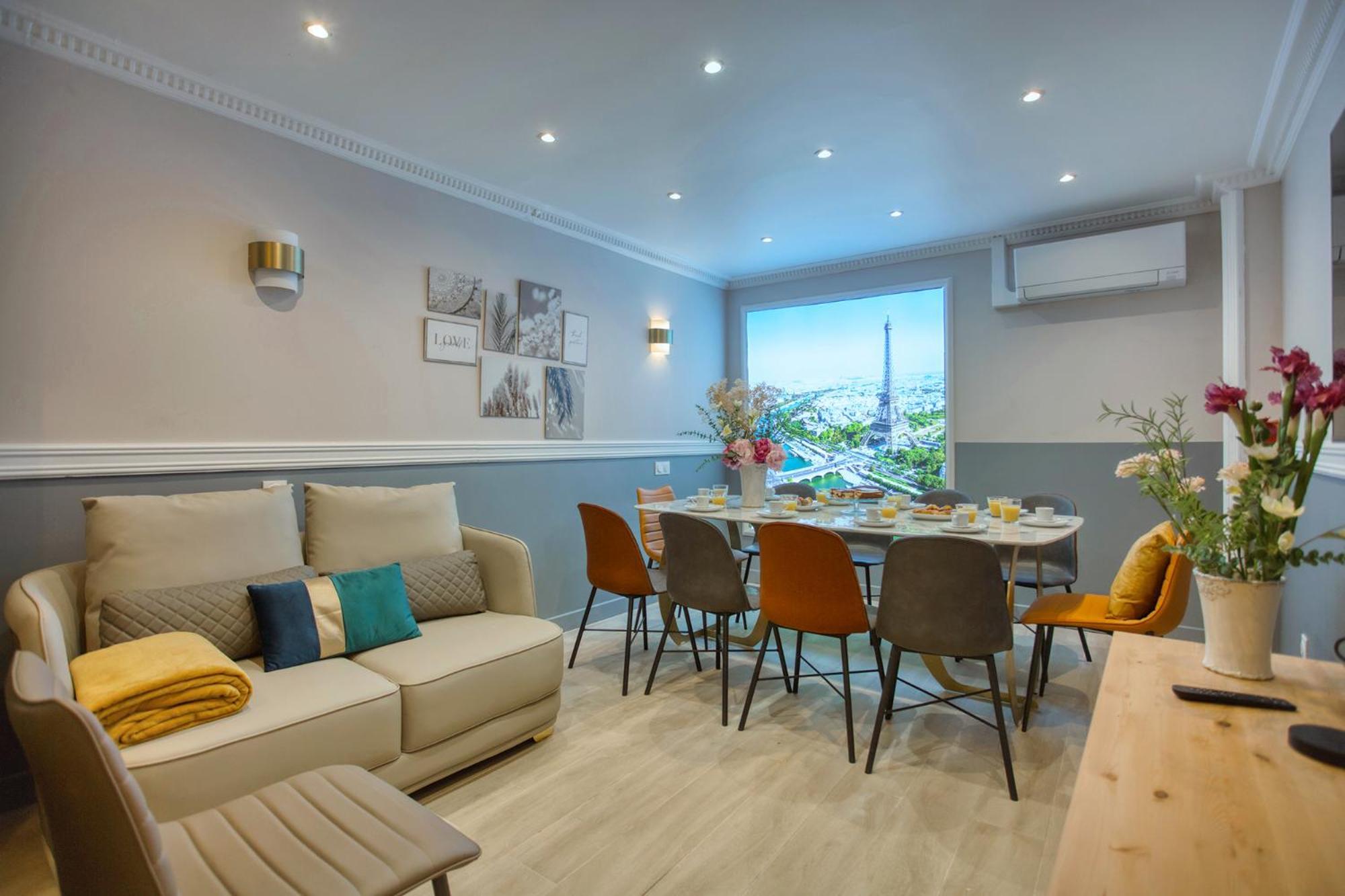 Appartamento Elegant Triplex In - Ideal For 10 - Aircon Parigi