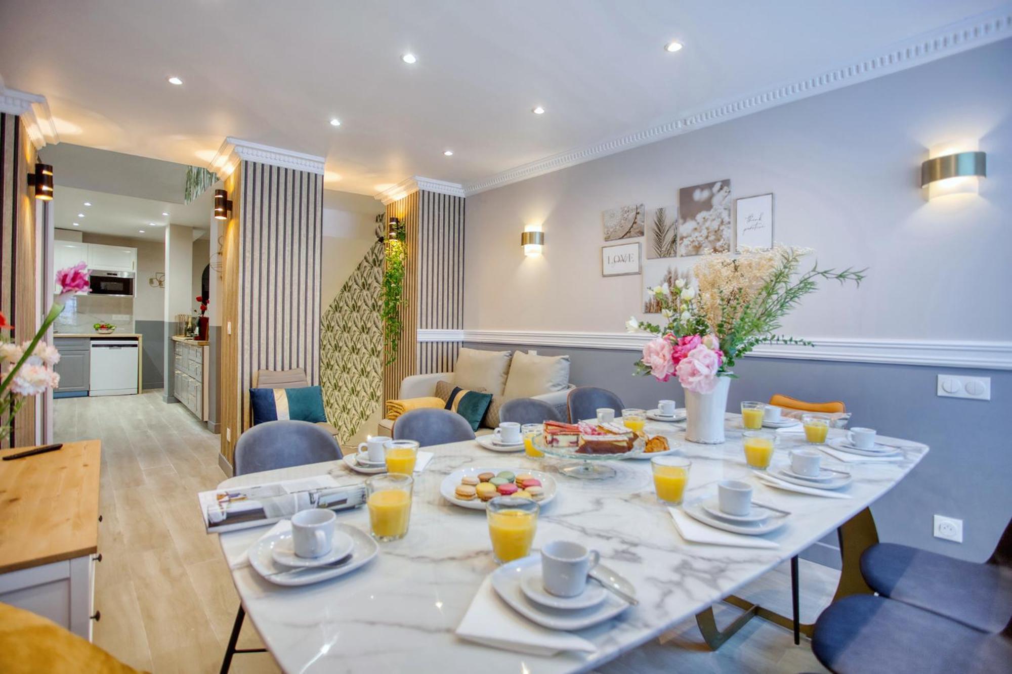 Elegant Triplex In - Ideal For 10 - Aircon Appartamento Parigi
