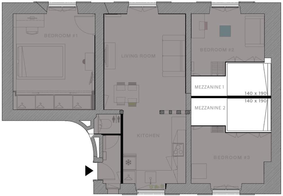 4 Pieces Familial, Lumineux & Design Appartamento