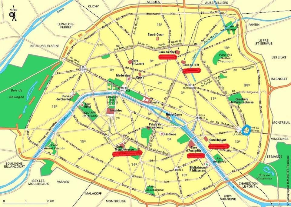Appartamento Grand T2 Elegant A Nation, Parigi