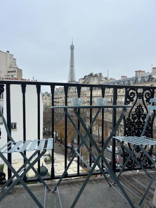 Vue Tour Eiffel Trocadero Appartamento Parigi
