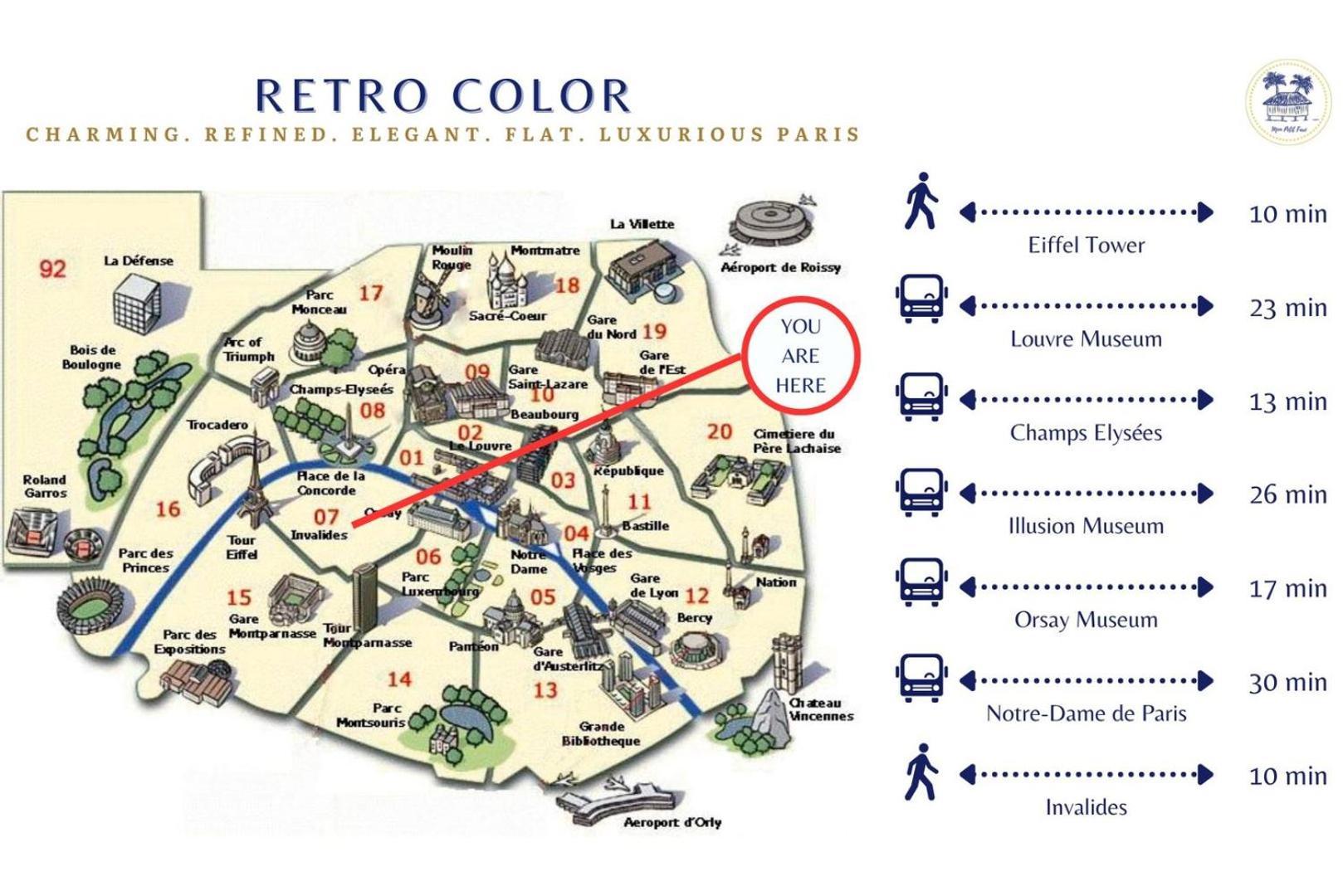 Retro Color - Renove Proche De Tour Eiffel Appartamento Parigi