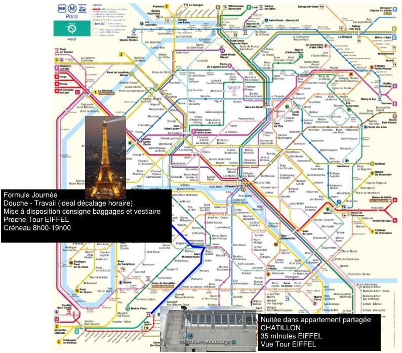 Eiffel Citea Access Dayroom Espace Sans Nuitee Et Partagee Chatillon Nuitee -- Repos Journee Ou Espace Travail 8-19h Proche Tour Eiffel Ou Usage Bureau A L'heure En Journee -- Nuitee Chatillon Avenue * Parigi