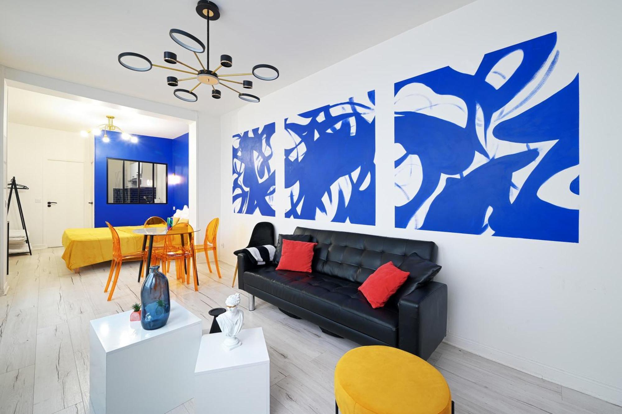 Appartamento Large With Modern Art Vibes Perfect For 3 Parigi