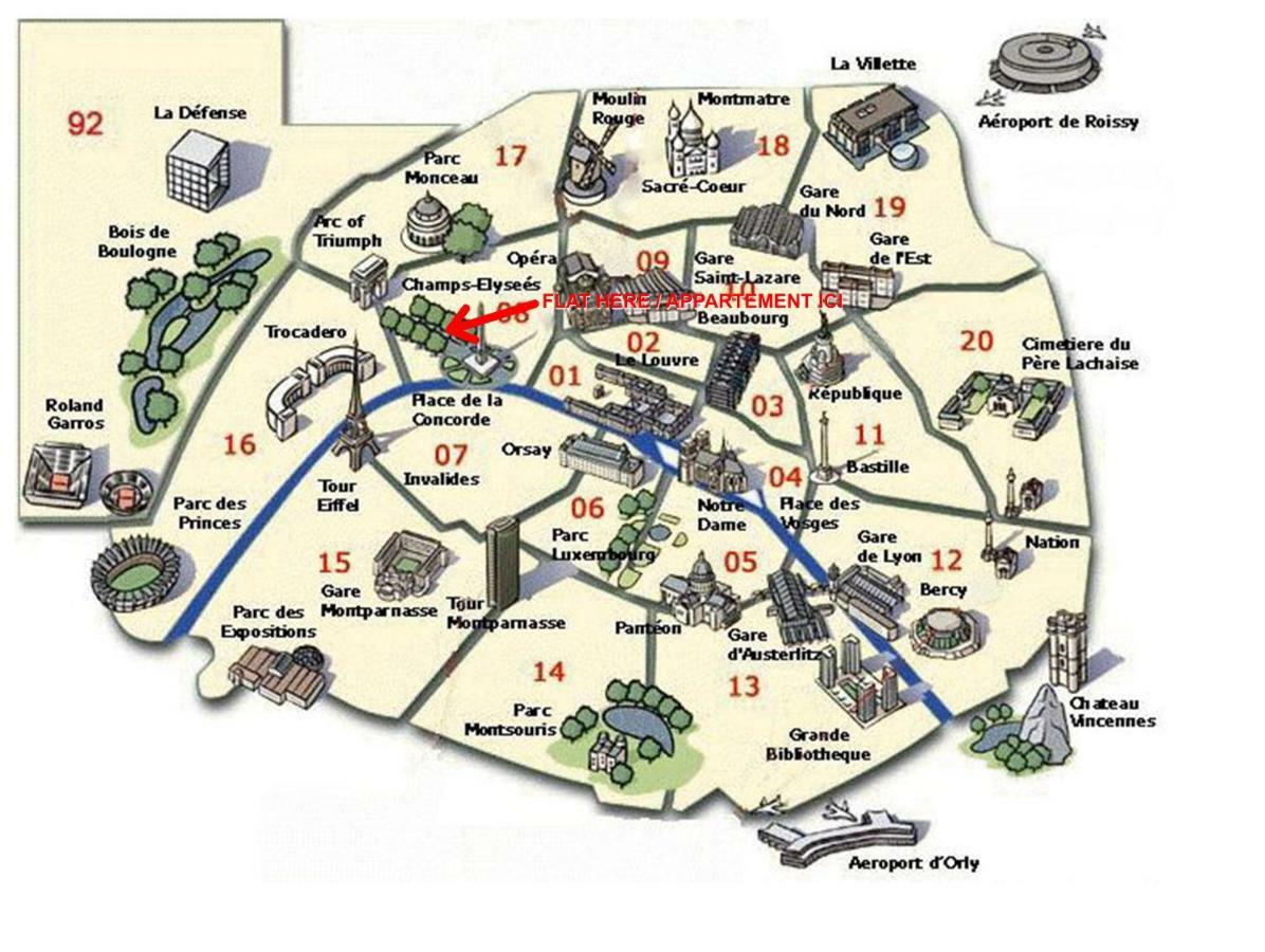 *** Champs Elysees Studio Apartment Paris