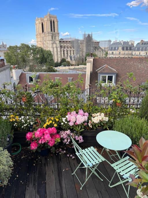 Rooftop Triplex With Garden At Notre Dame Apartment