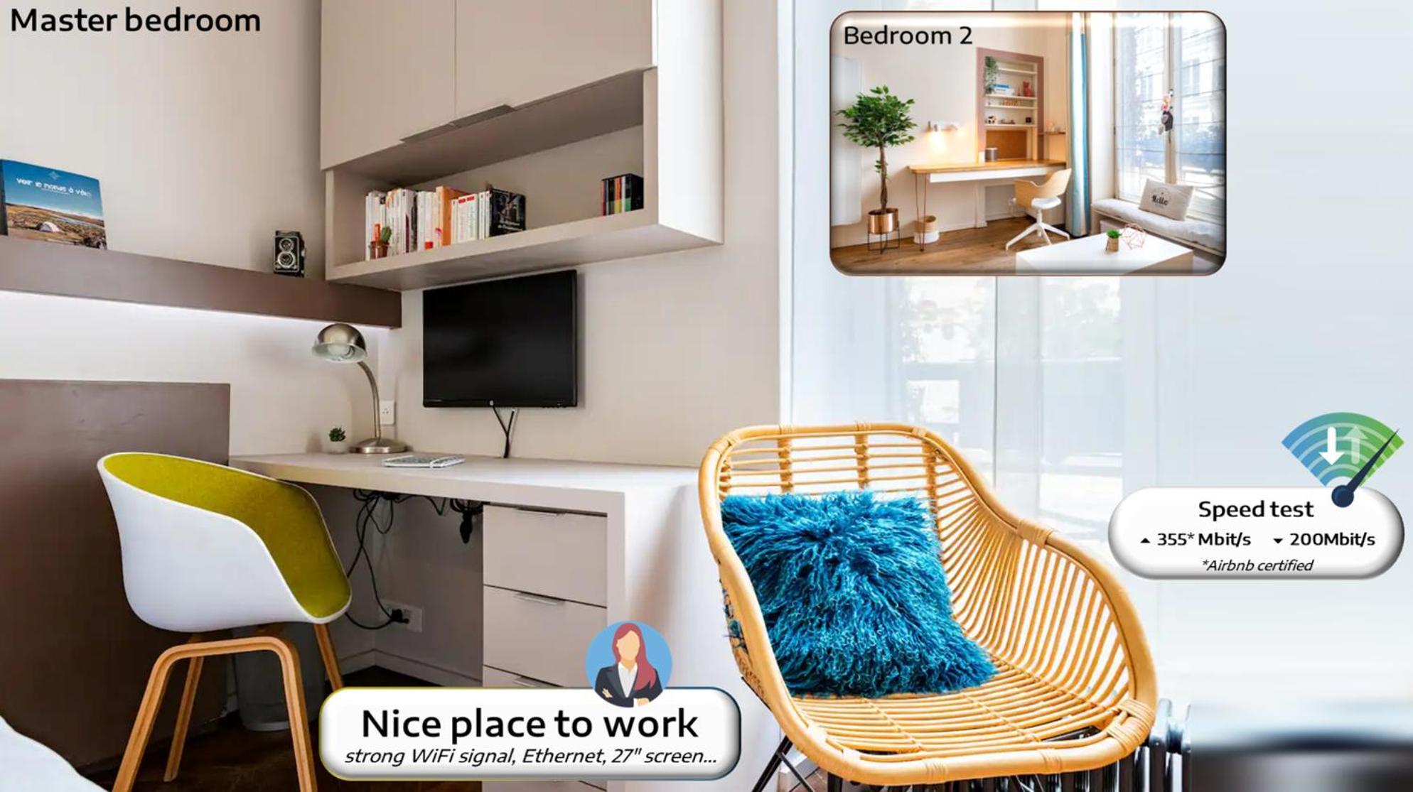 Apartment 4 Pieces Familial, Lumineux & Design Paris
