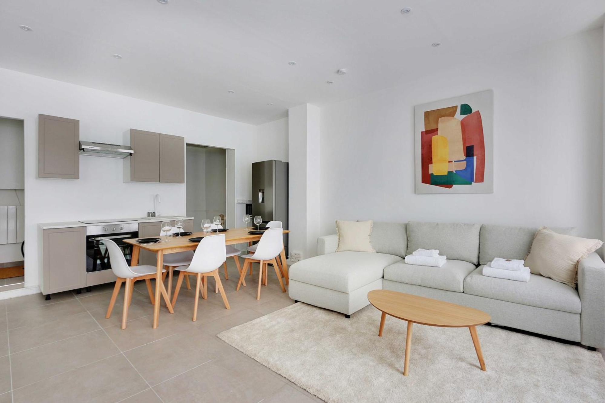 Cosy - 1br-6p - Batignolles Apartment